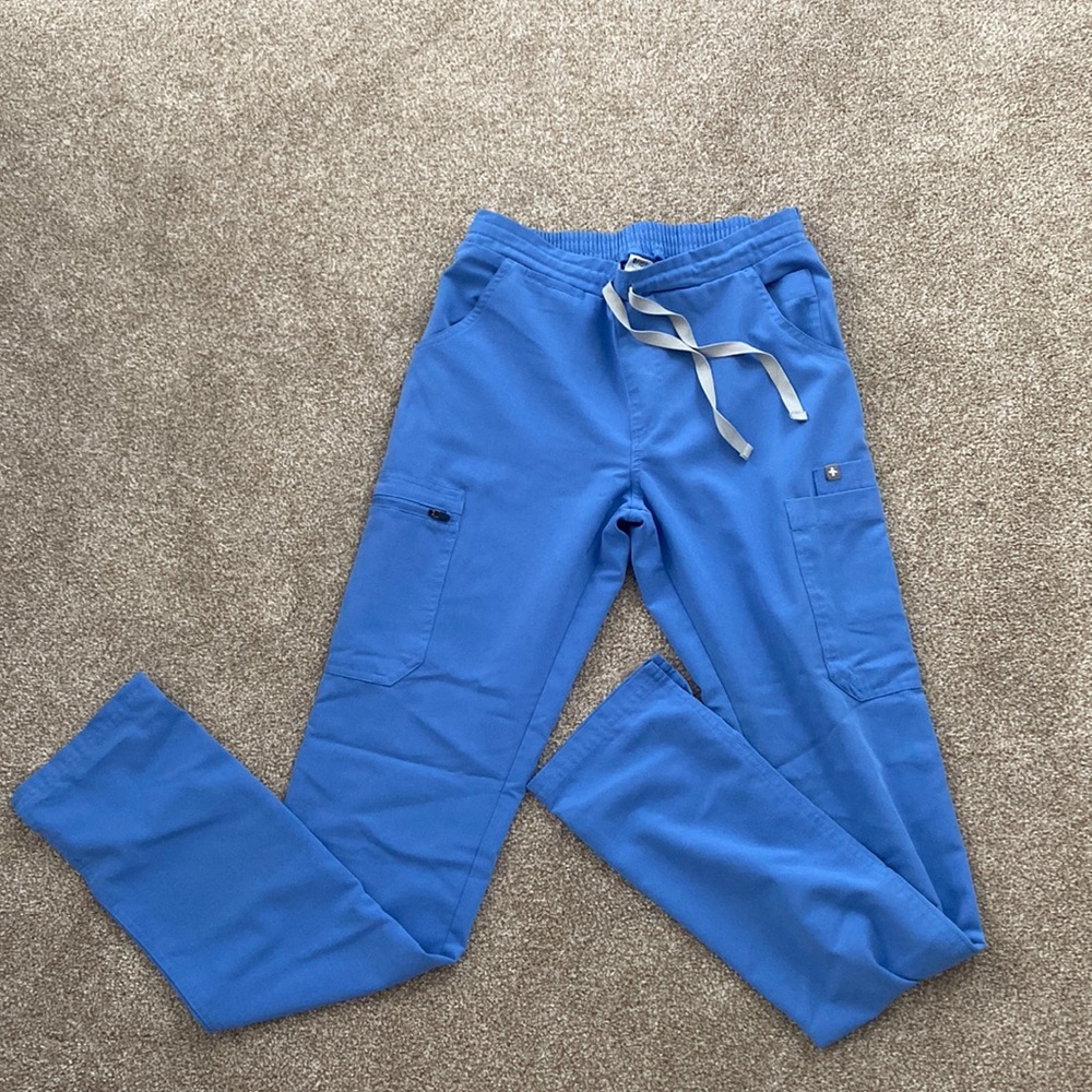 Figs blue scrub bottoms xs Tall